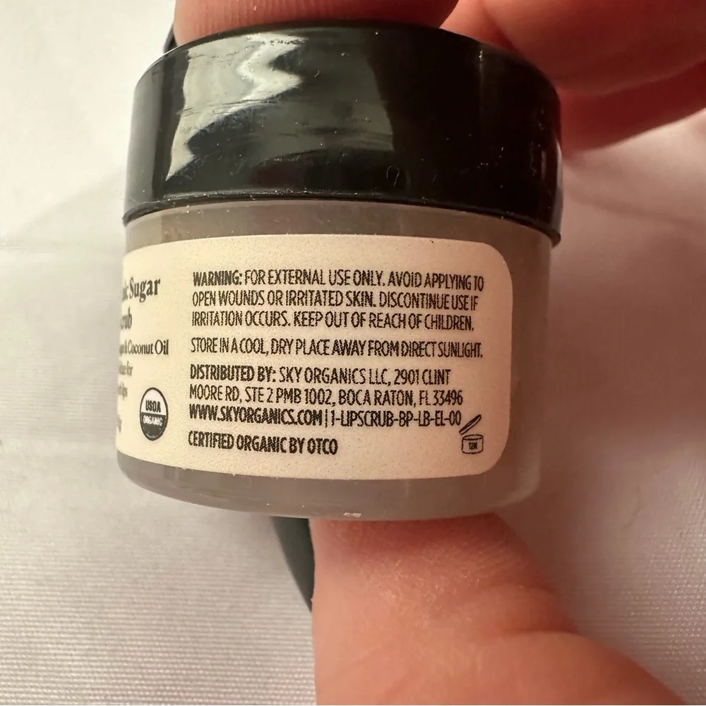 Sky Organics Organic Sugar Lip Scrub Brown Sugar & Coconut Oil 0.25 oz - Picture 9 of 10